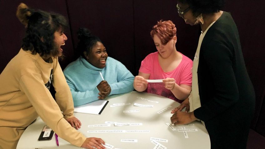 Singers gather together to write their new single.