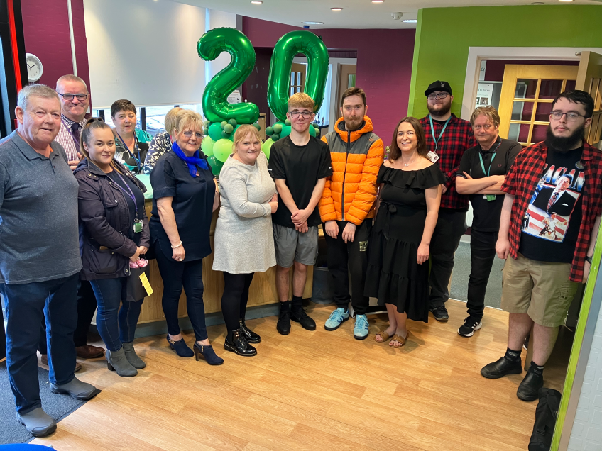 The Bridge staff with service users