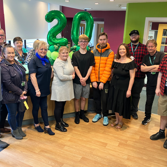 The Bridge staff with service users